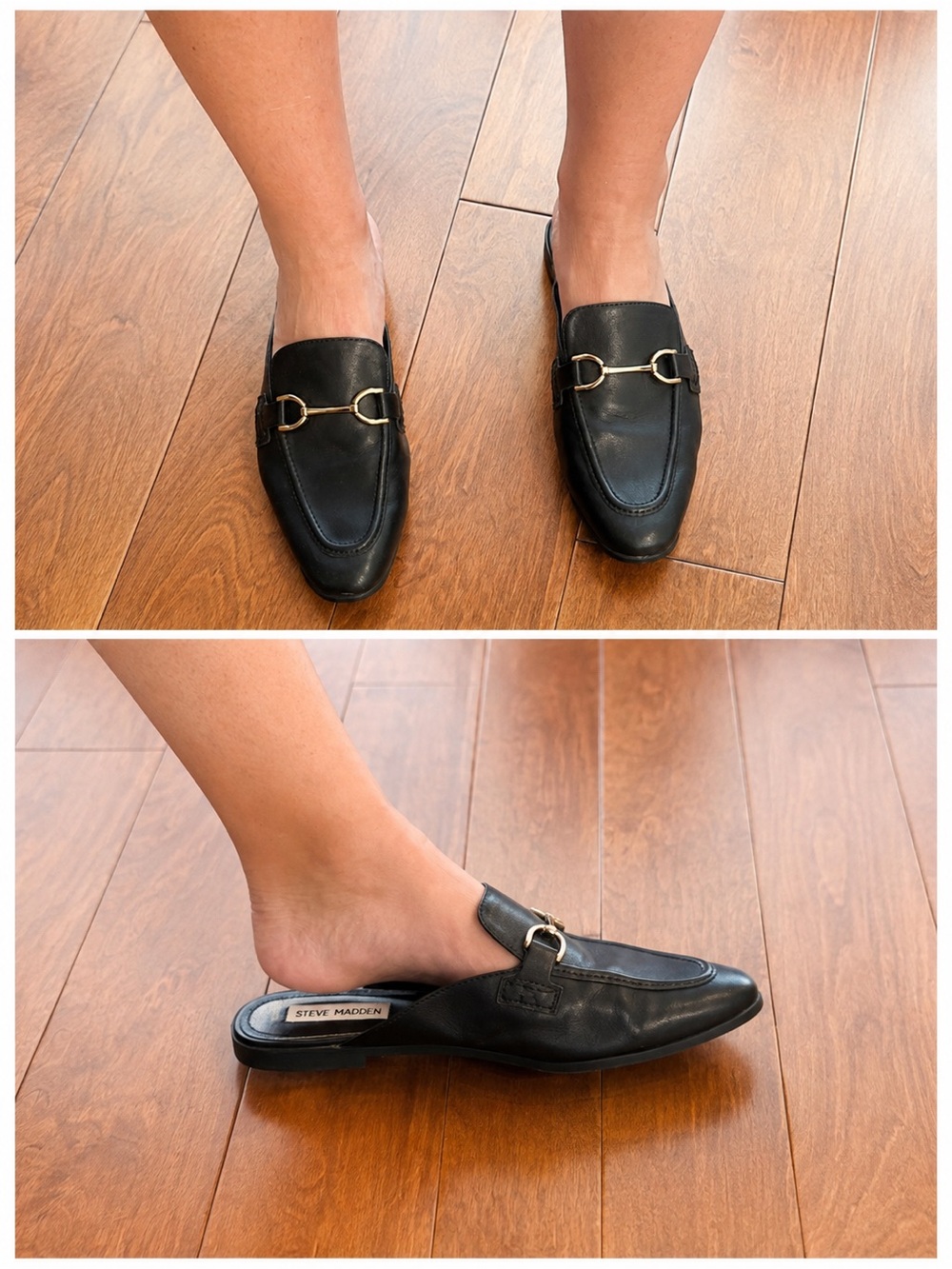 Steve Madden women’s size 10 Black Leather Mule Loafers